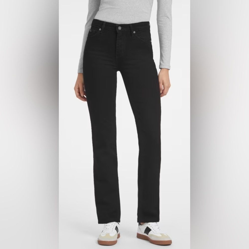 GUESS JEANS Sz 27 x 32 G08 Mid Rise Straight Black Denim Jeans NEW